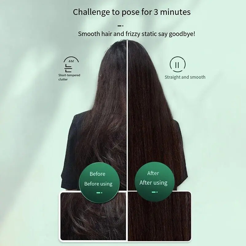 2-in-1 Hair Straightener Brush & Hot Comb – Smooth & Shine in Minutes
