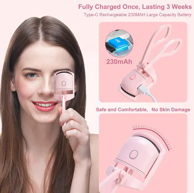 USB Heated Eyelash Curler – Long-Lasting Lift in Seconds