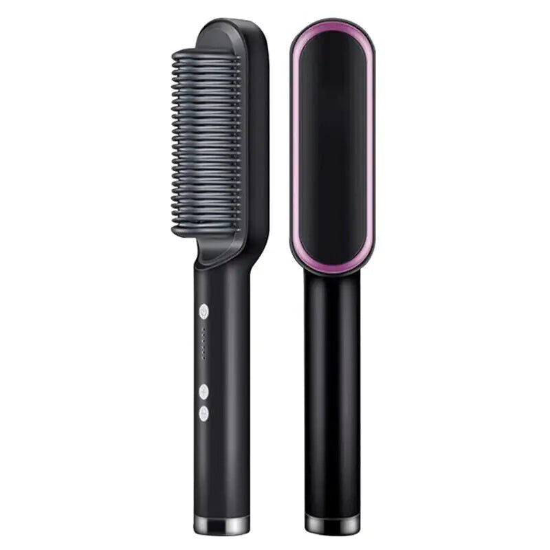 2-in-1 Hair Straightener Brush & Hot Comb – Smooth & Shine in Minutes