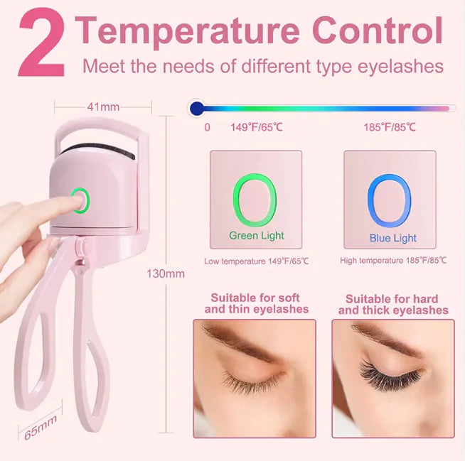 USB Heated Eyelash Curler – Long-Lasting Lift in Seconds